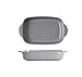 Ceramiczne prostokątne pieczenia z uchwytem do piekarnika Ceramiczne formy Lasagna Zapiekanka Kształt Indywidualne formy do pieczenia 9x5 calowe miski zupy,Gray