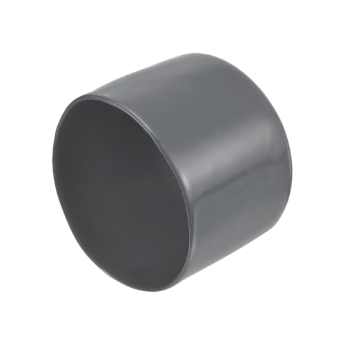 Image of uxcell 2pcs Rubber End Caps 52mm(2 1 /16 inch) ID Vinyl Round Tube Bolt Cap Cover Screw Thread Protectors Dark Grey, 40mm Height