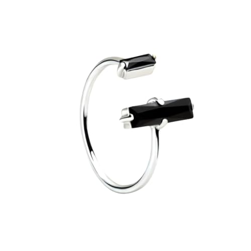 Sharp lines with a black onyx solitaire ring