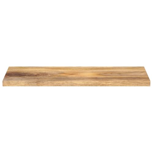 Tablero de madera de mango de 90x20 cm en acabado natural para mesas y baldas 6