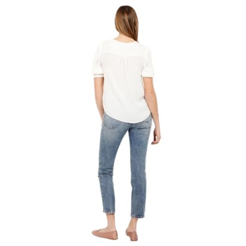 Image of Karemele Short Sleeve Silk Top - 100% Silk Blouse for Everyday Wear
