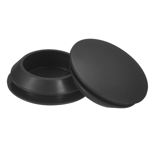 Image of sourcing map 3Pcs Silicone Plugs, Rubber Round Snap in Locking Hole Plugs for 30-33mm Hole, Hole Stoppers Waterproof Hole Plug for Metal Tube, Furniture End Caps Inserts, Black