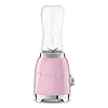 Smeg 50's Retro Style Personal Blender, 2 To-Go Bottles, 2 Speeds, 20 Oz, Compact Size, Pastel Pink, PBF01PKUS