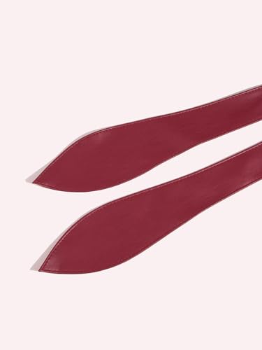 Belts Stylish Knot Design Wrap Around Belt, Versatile Accessories for Outfits, 95.27 * 3.74inch, Dark Red, 1 Piece4