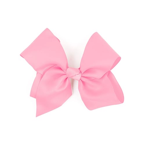 8 Inch Grosgrain Bow for Women and Girls (Light Pink)