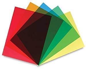 240 Micron Coloured & Clear A4 Transparent Acetate Sheets (1, Red)