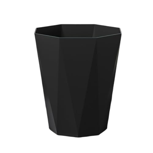 Caneca de basura pequeña Polygon, plástico negro