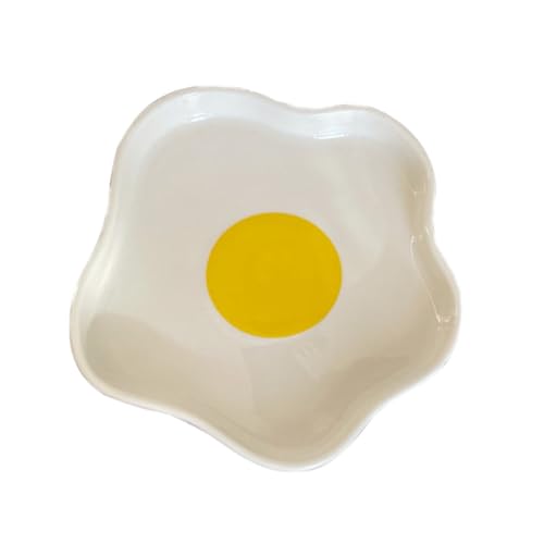 OUNONA Piatto Colazione Ceramica Irregolare Stile Giapponese Vassoio Decorativo per Dolci e Insalate Portata Funzionale in Porcellana Dipinta Mano per Casa e Hotel