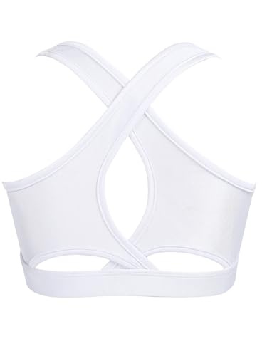 Kids Girls' Sleeveless Keyhole Back Crop Top Dance Gym Yoga Workout Sport Bra Camisole Dancewear