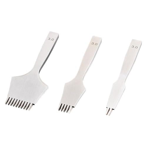 Wdesrgt Kit de Herramientas de Perforación de Cincel de Acero Pulido Estilo Francés para Trabajar el, 3 mm