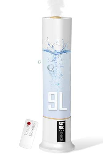 Humidificador de Aire, 8L Humidificador Ultrasónico para Bebés, Plantas, Dormitorio, Control de Humedad Inteligente, Temporizador, Silencioso, 80H, Humificador con Luz Nocturna Control Remoto (B)