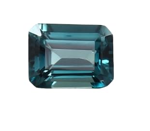 Tourmaline indicolite naturelle facettée 9x7mm pour joaillerie d'exception
