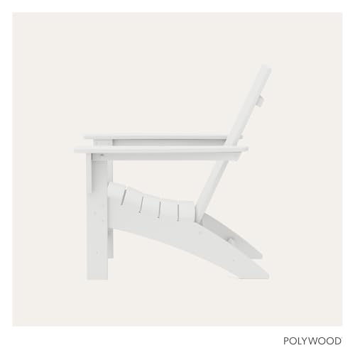 Image of POLYWOOD AD420WH Modern Adirondack Chair, White