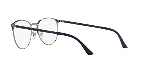 Ray-Ban Unisex RX6375 Round Prescription Eyewear Frames, Matte Gunmetal On Gunmetal/Demo Lens, 51 mm - image 5