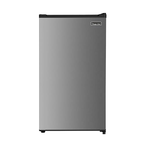 Image of Magic Chef 3.2 cu. ft. Refrigerator in Platinum Steel