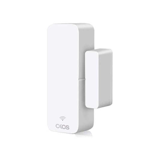 Image of OKOS Smart Door Window Sensor Wi-Fi | Wireless Home Security Alarm | Instant Alerts via Okos Smart App | No Hub Required | AAA Battery Powered | 2.4GHz Wi-Fi | Easy Installation