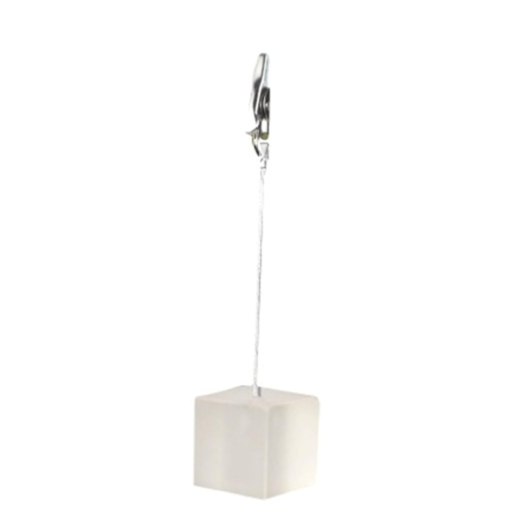 Translucent White Cube Wire Memo Holder Clip