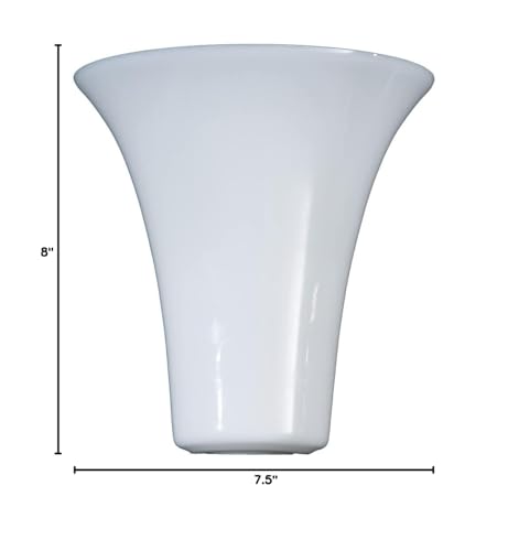 Image of B&P Lamp Opal Glass Tulip Shaped Torchiere Shade for Stiffel Models 2092, 2093, 2014 and 2041