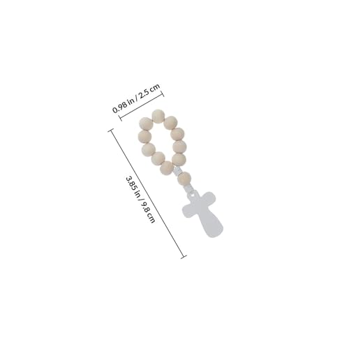 Chapelets de baptême en bois naturel Luxshiny de qualité supérieure