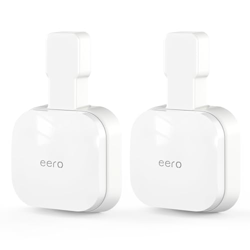 Outlet Wall Mount for eero 7, Stand Bracket Holder Compatible with eero 7 Dual-Band Mesh Wi-Fi 7 Router Extender, No Messy Wires, Space Saving(2 Pack)