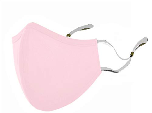 Kit 2 Máscara de Tecido Lavável Tékhne 3 Camadas Alg Premium (Rosa Bebê, M - Feminino)