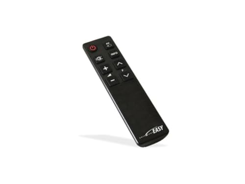 Universal remote control with essential keys (Power, AV, Mute, Info, Vol +/-, Ch +/-) for TV