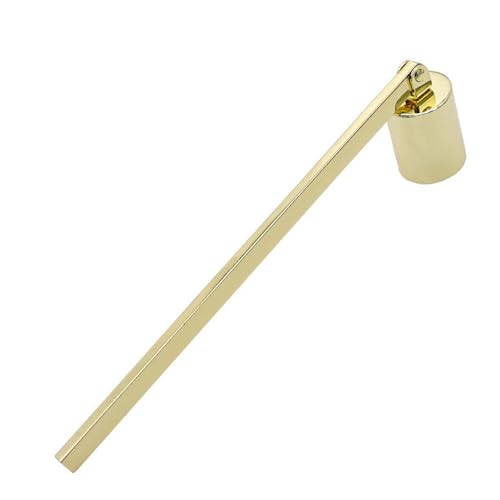Gold Candle Snuffer Stainless Steel Candle Extinguisher with Long Handle Wick Snuffer Tool Candle Snuffer for All Candles Candle Accessories for Home Decor Jar Pillar Candles Smoke Free Extinguishing