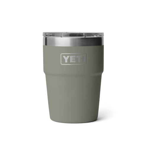 Image of YETI Rambler 16 oz Stackable Tumbler, Vacuum Insulated, Stainless Steel with MagSlider Lid
