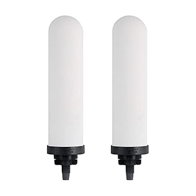 FACHIOO 2PCS 7" Super Sterasyl Ceramic Filter, Replacement Filters Candle Activated Carbon for ProOne® Countertop Gravity Water Filter System, Household Water Bucket,Water Cooler Filtration Systems