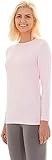 Bodtek Women’s Thermal Underwear Shirt Premium Fleece Lined Long Sleeve Baselayer Top (Baby Pink,...
