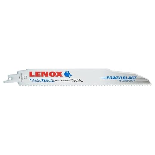 LENOX Tools Demolition Reciprocating Saw Blade with Power Blast Technology, Bi-Metal, 9-inch, 6 TPI, 25/PK
