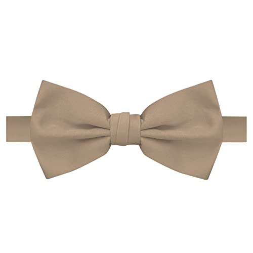 Image of Jacob Alexander Men's Pretied Banded Adjustable Solid Color Bowtie
