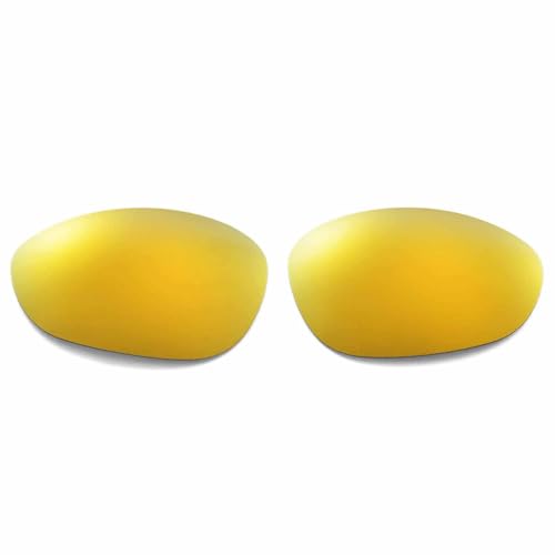 Walleva 24K Gold Mirror Coated Polarized Replacement Lenses for Oakley X Metal XX Sunglasses