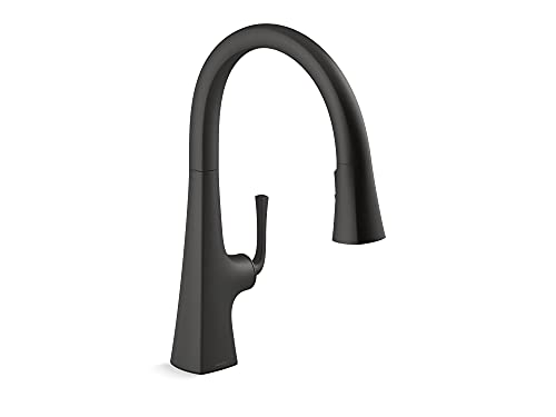 Kohler Graze Pull Down Kitchen Faucet in Matte Black