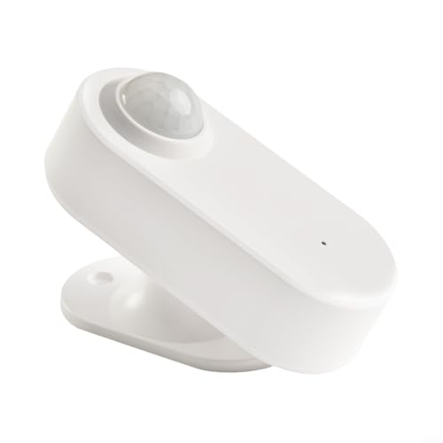 Zeroupshop PIR Motion Sensor,2.4GHz Wireless Movement Detector with 105° Angle & 5m Range,Real-Time Push for Alerts & History Tracking for Home Security,White