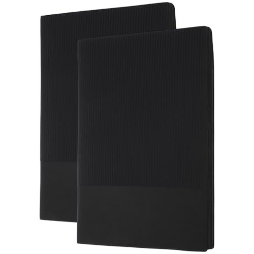Cahier A5 ligné PATIKIL en cuir rigide noir pour vos notes de bureau