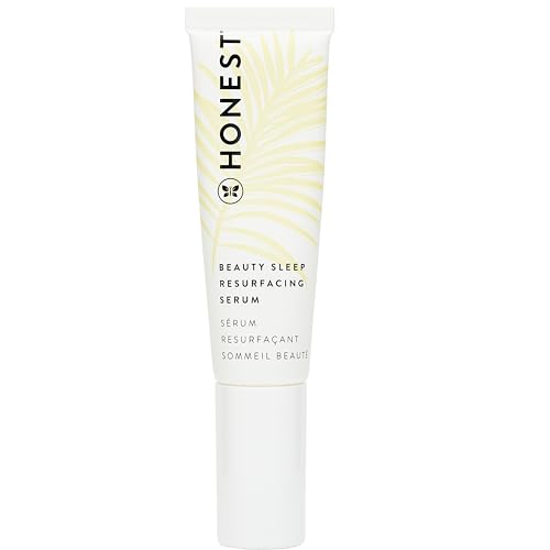 Image of Honest Beauty Overnight Resurfacing Serum | Gently Exfoliates for Smooth Skin | 5 Types of AHA's + Hyaluronic Acid | EWG Verified + Cruelty Free | 1 fl oz