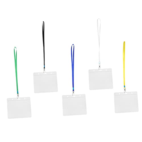 STOBOK 1 5 Uds Lanyards De Identificación Bolsa Funda De Empleado Titulares De Nombre Pulgadas Correas Cubierta De Inmunización De Viaje Etiquetas De Identificación Titular Para Cover