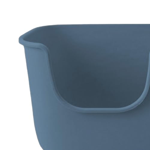 Qialexicon ハイサイド猫トイレトイレ砂パン防沫ペット用品猫小型犬便器トイレ子猫ハムスターキティ, グレー