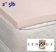 2" 5lb Sensus Visco Elastic Memory Foam Mattress Pad Topper Overlay- Twin XL size