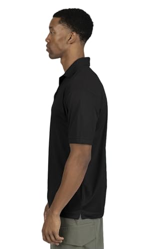 Blue Generation 7300 Polo para Hombre Titan con tecnología de absorción de humedad | Poliéster 3.8oz, resistente a enganches, UPF 30, cuello en canalé miniatura 3