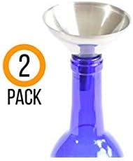 3" Stainless Steel Kitchen Bottling, Canning, Brewing, Spice Funnel (Pack of 2)