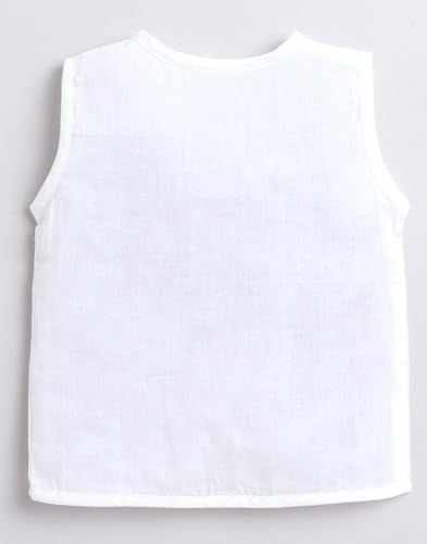 Image of POLKA TOTS 100% Organic Muslin Jhabla for Baby Boys & Girls | Unisex Half Sleeves Front Open Vest for Infants | Ultra-Soft, Breathable & Lightweight Summer Jabla Set | Regular Fit (Pack of 3)