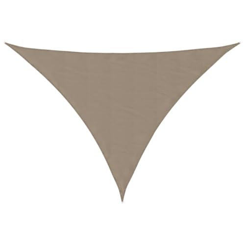 Voile de parasol triangulaire taupe avec fixations pour balcon - 2