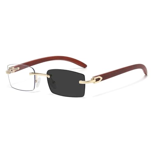 Lunettes de soleil pour hommes et femmes monture carrée chic en métal