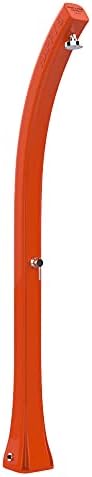 Solar Shower To Heating ARKEMA F500/2009 Happy Five Orange Solar Shower Polyethylene HD, Withstands UV, salsedine and Limescale Ideal in Marine Environments Very Windy Capacity Weight 9 KG, height 222 cm 24 Litres with Mixer Hot and Cold