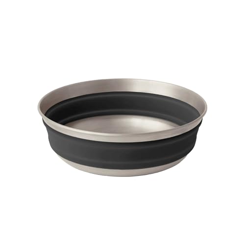 Sea to Summit Detour Stainless Steel Collapsible Bowl Medium (22 fl oz) Beluga Black