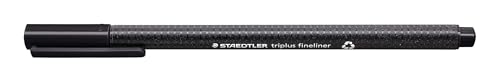 Staedtler Triplus Fineliner Pens 0.3mm Black Pack of 10 (334-9)
