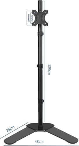 Support de sol TV haut de gamme orientable avec base compacte en acier - 3