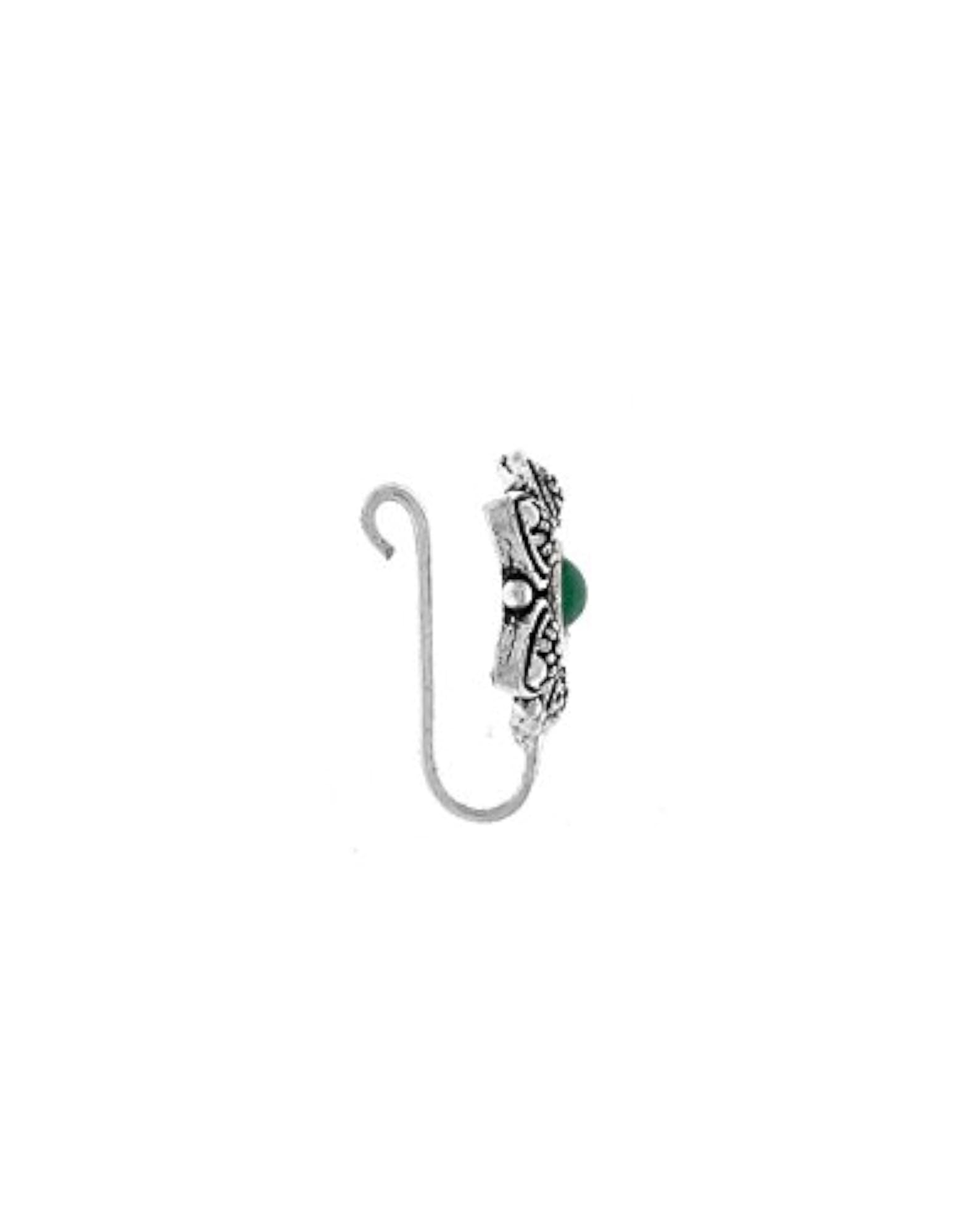 Women's Silver Oxidized Nose Pin, Elegant Design